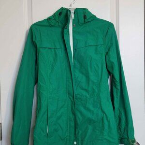 TWIK Simons green rain jacket, womens